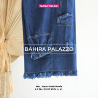 Celana Jeans Wash Wanita Muslimah Murah Bahira Palazzo By Mumufashion