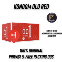 Kondom Olo Zero One Red Super Tipis 1 Box isi 10 Limited
