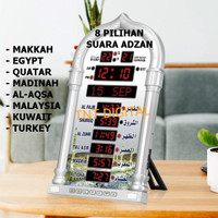 Jam Adzan Digital Led Jadwal Sholat Otomatis Kubah TNT 2021