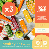 3x Healthy Set Cold-Pressed Juice by Homjuice Jus Sehat Jus Detox