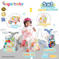 Sugar Baby 5in1 Activity Walker Ride-On and ScooterPush Walker