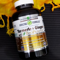 Turmeric Ginger with Bioperine 1500mg Amazing Formulas. 180 VC Z98