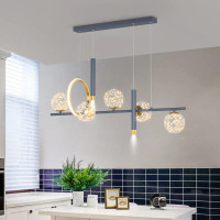 Modern LED Gypsophila Glass Chandelier Dining Room Lamp Office