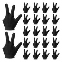 22 Pieces Billiard Gloves 3 Finger Cue Shooter Pool Gloves Sport
