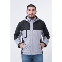 Jaket Parasut Pria Jaket Motor Hoodie Adventure Abu Waterproof Murah