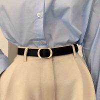 VENDI - Belt Wanita Korea Ikat Pinggang Simple Black Fashion Murah PU