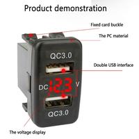 Charger Mobil Dual Usb 3.0 Fast Charging Dengan Display Voltmeter