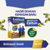 ENTRASOL GOLD SUSU BUBUK INSTANT LANSIA ORANG TUA COKLAT VANILA 600
