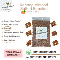 Kacang Almond Salted Roasted Panggang 1kg Termurah