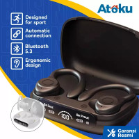 Atoku Earphone Sport Olahraga Wireless Bluetooth Headset 5.3 TWS