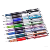 Top Colorful Transparent Fountain Pen Fine Nib Students Writing