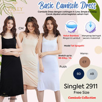 Basic Camisole dress Tally art.2911-singlet wanita panjang - Abu-abu