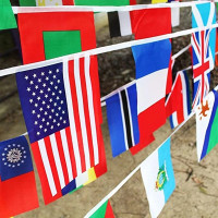 Bendera Negara Renceng Kecil 100 Country Flag Untuk Dekorasi Dan