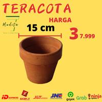 PROMO MURAH POT TERAKOTA / CLAY / TANAH LIAT / GERABAH UKURAN 15
