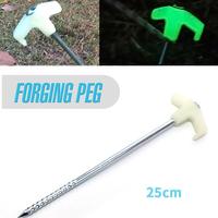 25cm Pasak Tenda Kemah Kuku Baja Pasak Kait Pancing Es Rak Berdiri 77u