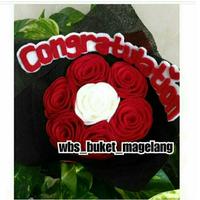 \BEST/ Buket Bunga Flanel Murah Free Nama/Tulisan