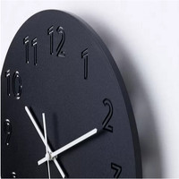 TUNNIS JAM DINDIN IKEA 30 CM JAM DINDING HITAM JAM DINDING WARNA HITAM