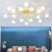 Lampu Plafon Bentuk Bulat Bahan Besi Gaya Nordic Minimalis Untuk Ruang