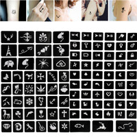 ( 2Pcs 99 Pattern Stencils Glitter Tattoo Accessories Girl )