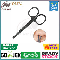 () Gunting Cukur Bulu Hidung Nose Hair Scissor Stainless Steel