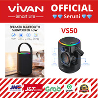 (SERUNI) VIVAN VS50 SPEAKER BLUETOOTH 40W DSP ULTRA BASS IPX7 ORIGINAL