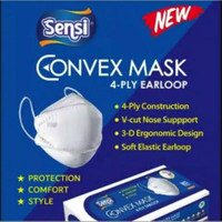 Masker Sensi Convex Mask 4ply evo plusmed 4D kf94 earloop is - Hitam
