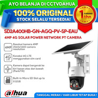 DAHUA SD2A400HB-GN-AGQ-PV-SP-EAU 4MP 4G SOLAR POWER NETWORK PT CAMERA