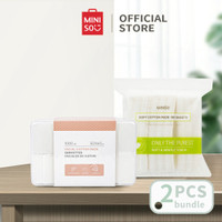 [Bundle] Miniso Kapas Kecantikan Tipis 1000pcs + Tebal 180pcs Bundle /