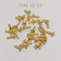 1 Pak Baut Body Yamaha 5x16 Gold / Baut Body Jupiter Mio Vega Nmax Aer