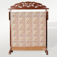 BATIK TRUSMI Bahan Batik Katun Cap Mega Mendung Tembokan Kuning CBX