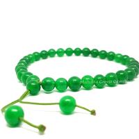 Terhemat GELANG TASBIH BATU GREEN JADE THAILAND ORIGINAL STONE 6MM