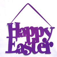 ' Happy Easter Hanging Non-Woven Ornament Bunny Pendant Gifts -