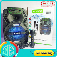 ORI PROMO Speaker Bluetooth Karaoke Fleco F-8807// Free Microphone +