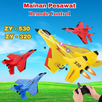 [FG77] MAINAN ANAK RC PESAWAT TEMPUR ZY-530 ZY-320 LED GLIDER AIRPLANE