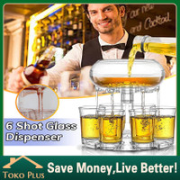 6 Shot Beer Wine Dispenser Transparent Akrilik Holder Glass Wine