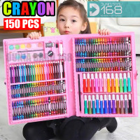 Sale Crayon 150 Set / Crayon Art Set Koper Perlengkapan Mewarnai Anak