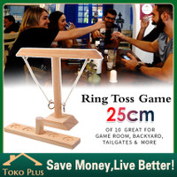 Ring Toss Game for Adults Wooden Hook and Loop Battle Drink Game