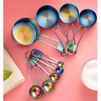 Measuring Cups and Spoons/ Sendok Takar Stainless Steel Set Isi 9
