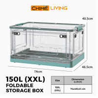 Best Collapsible XL Large Storage Transparent Stackable With Wheel Kids Clothes