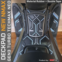 TERLARIS STICKER TANKPAD DECKPAD YAMAHA NMAX TURBO NEO TECKMAX 2024 RUBBER PREMIUM MURAH