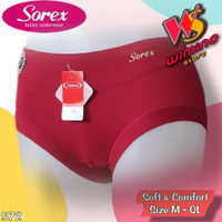BERGARANSI W572S Sorex (isi 6 pcs) Celana Dalam Wanita Dewasa Size M L XL XXL Midi