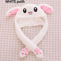 H7Y. Topi Kelinci Ada Lampu Dancing Bunny Hat LED Kuping Gerak Goyang KPOP