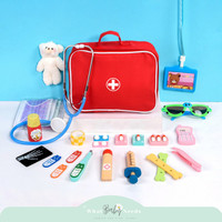 Mainan Edukasi Anak / Mainan Kayu Dokter Set / Wooden Doctor Kit 3+