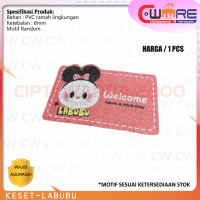 Keset Mie Bihun Labubu Anti Slip WC Kamar Mandi Toilet Dapur Kitchen 40 x 60 cm - DDK