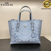 Tas Wanita Coäch Mollie Tote 25 In Signature Chambray Blue