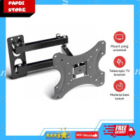 New Stok Terlaris Bracket Tv Monitor Gantungan Tv Dinding Braket Telescopic 17-42 Inch Terlaris Kuat Dan Kokoh X200 Semua Merk Tv Universal