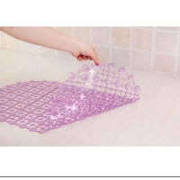 Keset Lantai Kamar Mandi Anti Slip Licin Pvc Bath Mat Suction Cup Home