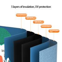 (IMPORT) The new cartoon sunshade double printed car magnet curtain inside the car sunscreen heat insulation side window car sunshade