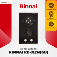 Built-in Gas Hob Kompor Gas Tanam 2 Tungku Rinnai RB-312N (GB)