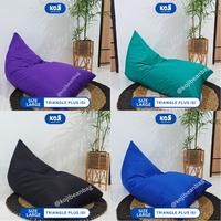 Bean Bag Triangle Dewasa Termasuk ISI Taslan Waterproof Blue